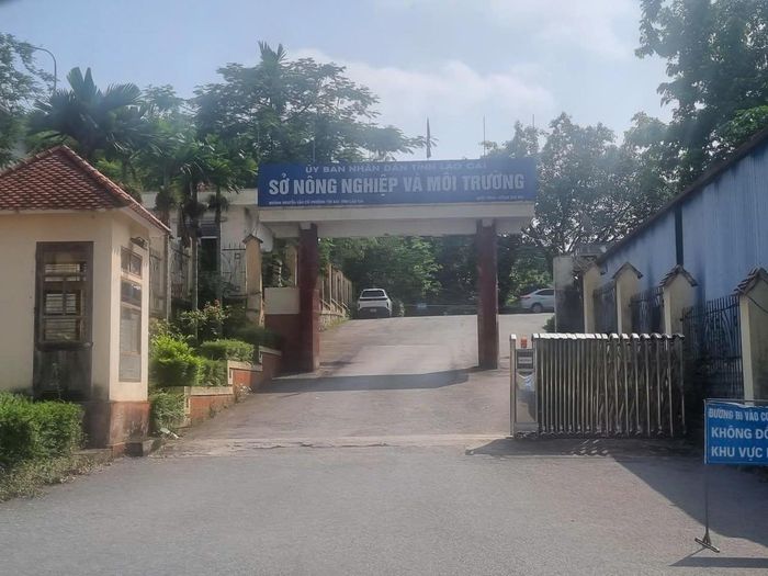 Sở Nông nghiệp và Môi trường tỉnh Lào Cai, nơi phát hiện ra thi thể. Ảnh: Ngô Hùng.