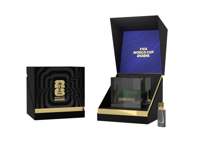  Ảnh minh họa mảng cỏ lưu niệm phiên bản đặc biệt. Ảnh: FIFA. 