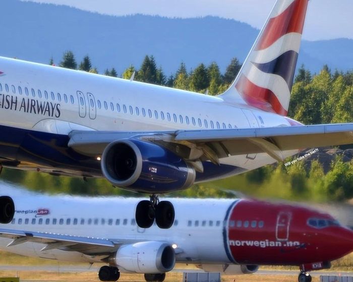 Chiến dịch giữa hai hãng hàng không nhanh chóng lan truyền trên mạng xã hội. Ảnh: @flynorwegian_.