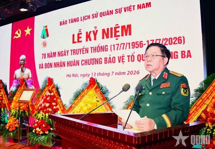 Đại tướng Nguyễn Trọng Nghĩa phát biểu chỉ đạo buổi lễ.