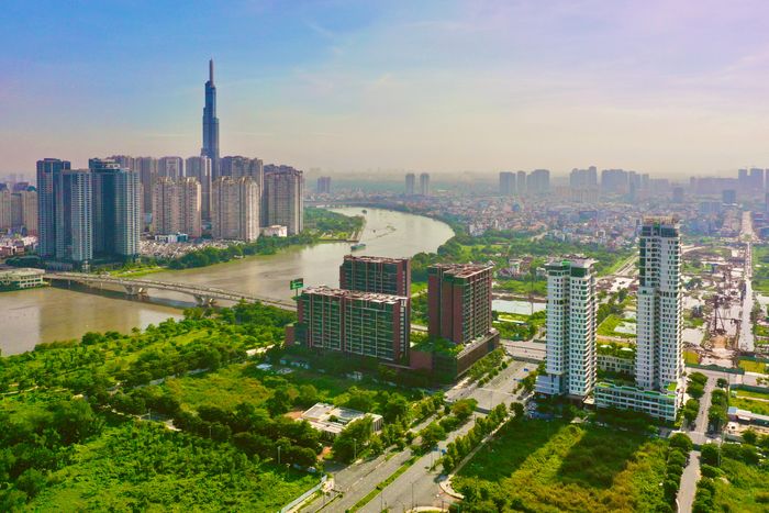 Khu vực Bắc Thủ Thiêm tại phường An Khánh, TPHCM. Ảnh: HOÀNG HÙNG