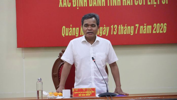  Đồng chí Hồ Văn Niên, Bí thư Tỉnh ủy Quảng Ngãi phát biểu tại buổi làm việc. Ảnh: HỮU PHÚC 