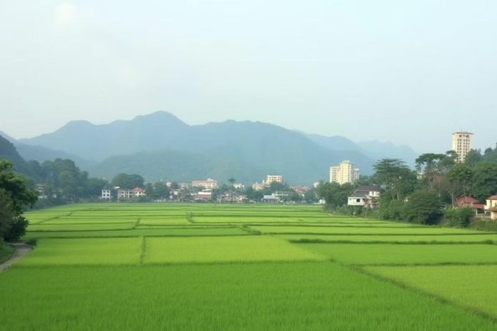 Khung cảnh xã Thư Lâm.