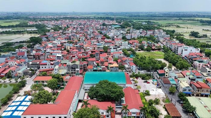  Xã Thư Lâm nhìn từ trên cao. Ảnh: Hữu Thắng. 