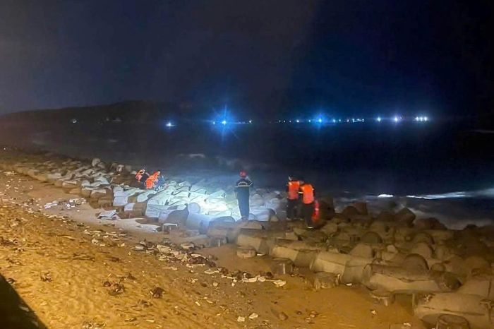Khu vực bãi biển Thạch By 2, nơi xảy ra vụ sóng cuốn khiến 2 phụ nữ tử vong và một bé trai mất tích. Ảnh: N.Đ