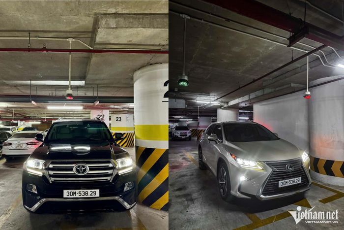 Biển số 30M-538.29 hiện đã được chính chủ gắn sang chiếc Lexus RX sau khi bán chiếc Toyota Land Cruiser cho người khác. Ảnh: NVCC
