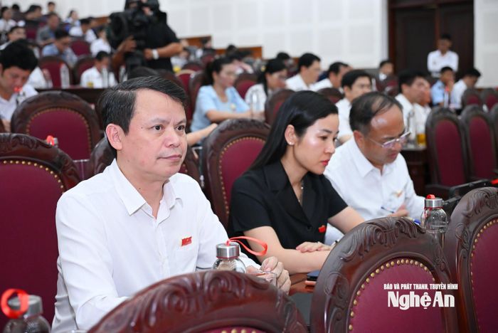 Các đại biểu HĐND tỉnh tại phiên thảo luận tại hội trường. Ảnh: Thành Cường