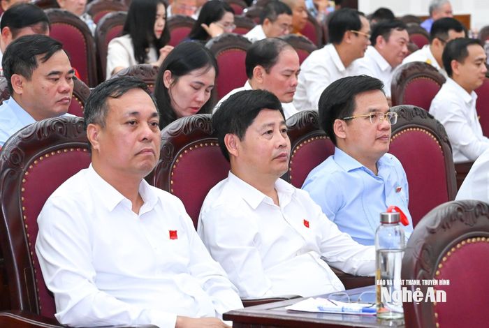 Các đại biểu HĐND tỉnh tại phiên thảo luận tại hội trường. Ảnh: Thành Cường