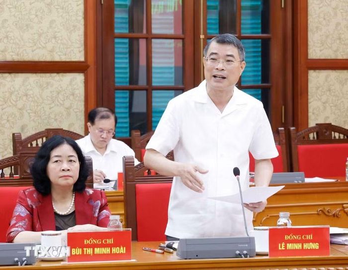 Thủ tướng Lê Minh Hưng phát biểu. (Ảnh: Thống Nhất/TTXVN)
