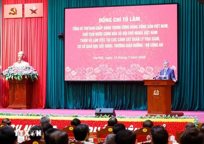 Tổng Bí thư, Chủ tịch nước Tô Lâm phát biểu chỉ đạo. (Ảnh: Thống Nhất/TTXVN)