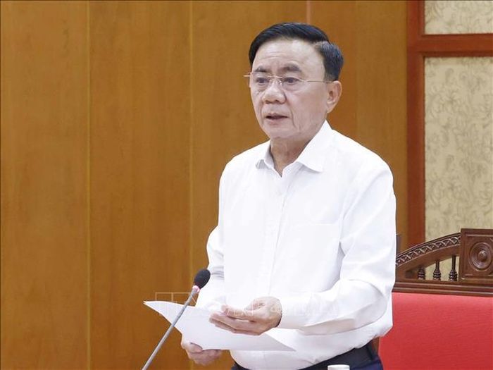 Đồng chí Trần Cẩm Tú, Ủy viên Bộ Chính trị, Thường trực Ban Bí thư, Trưởng Ban Chỉ đạo Trung ương về phát triển văn hóa Việt Nam phát biểu. Ảnh: Thống Nhất/TTXVN