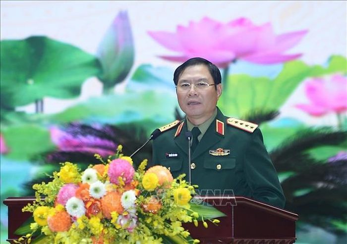 Đại tướng Nguyễn Tân Cương, Ủy viên Trung ương Đảng, Ủy viên Thường vụ Quân ủy Trung ương, Tổng Tham mưu trưởng Quân đội nhân dân Việt Nam, Thứ trưởng Bộ Quốc phòng. Ảnh tư liệu: Trọng Đức/TTXVN
