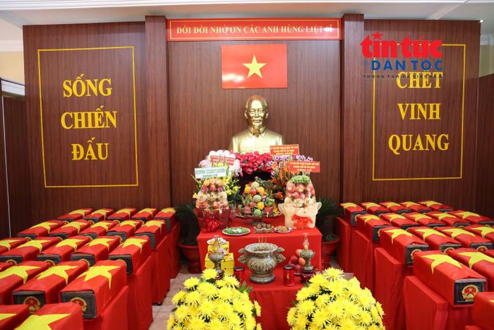 Các hài cốt liệt sĩ sau khi được tìm thấy sẽ được đưa vào Nhà tưởng niệm.