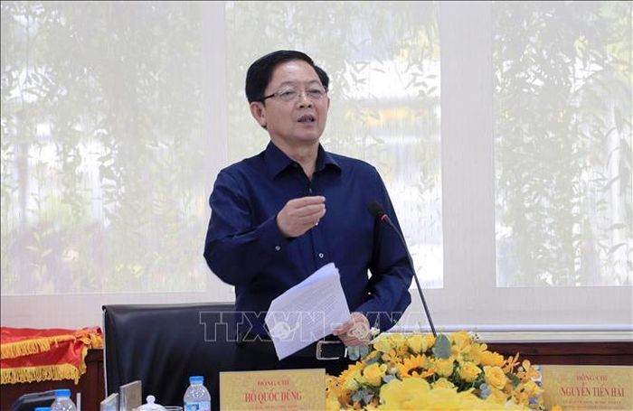 Phó Thủ tướng Hồ Quốc Dũng phát biểu tại buổi làm việc với Công ty Cổ phần Rau quả thực phẩm An Giang.