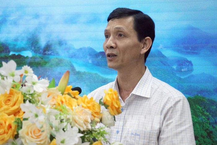 Ông Đỗ Thanh Bình, Phó Giám đốc Sở Văn hóa, Thể thao và Du lịch Hải Phòng, phát biểu tại hội nghị. Ảnh: Hoàng Ngọc – TTXVN 