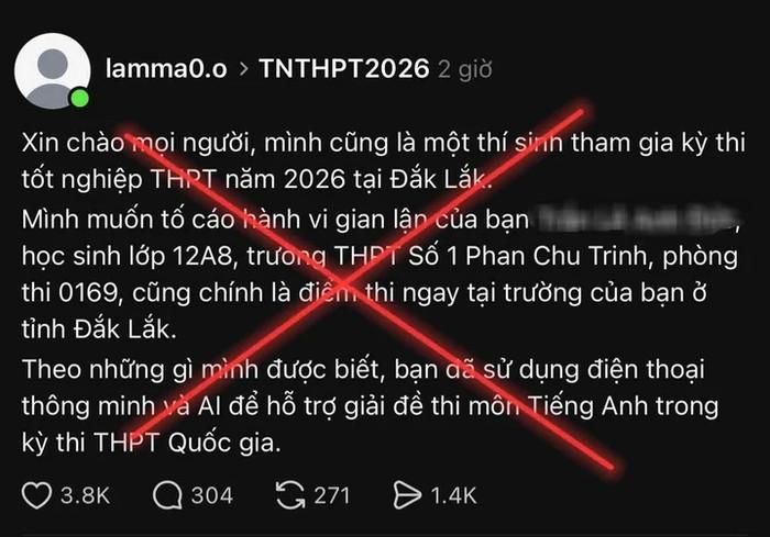 Thông tin lan truyền trên mạng xã hội. Ảnh: VTC News