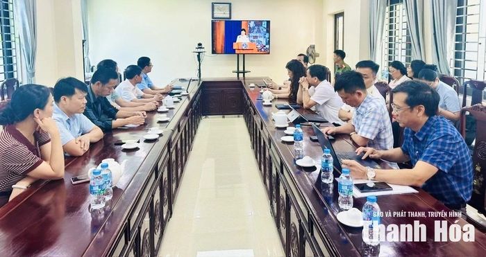 Đại biểu dự hội nghị tại điểm cầu Thanh Hóa.