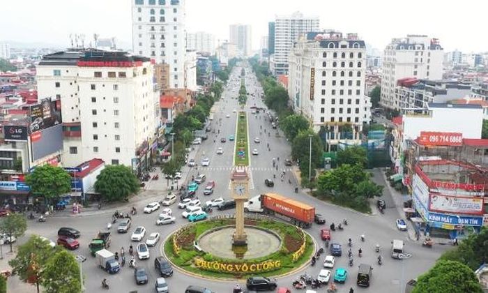 Toàn cảnh khu vực đô thị phường Võ Cường, tỉnh Bắc Ninh.