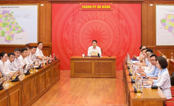 Quang cảnh hội nghị điểm cầu thành phố Đà Nẵng. Ảnh: NGỌC PHÚ
