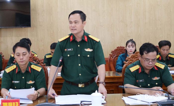 Đại diện Ban Tuyên huấn tham luận các nội dung liên quan. Ảnh: Nguyệt Hà