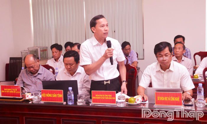 Đại biểu tham dự phát biểu tại hội nghị.
