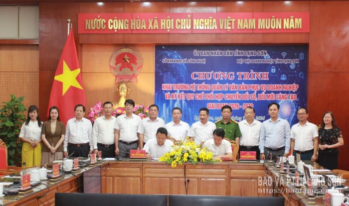 Hiệp hội Doanh nghiệp tỉnh và Sở Khoa học và Công nghệ ký kết Quy chế phối hợp chuyển đổi số, đổi mới sáng tạo giai đoạn 2026 – 2030.