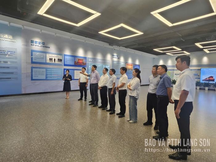 Đoàn đại biểu tỉnh Lạng Sơn tham quan, khảo sát tại Trung tâm Logistics quốc tế Trùng Khánh