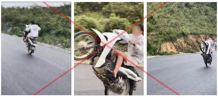 Hình ảnh vi phạm được ghi nhận lại.