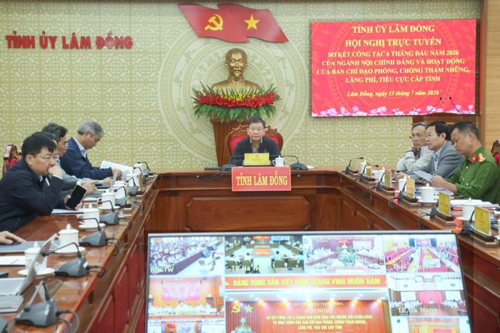Quang cảnh điểm cầu tỉnh Lâm Đồng