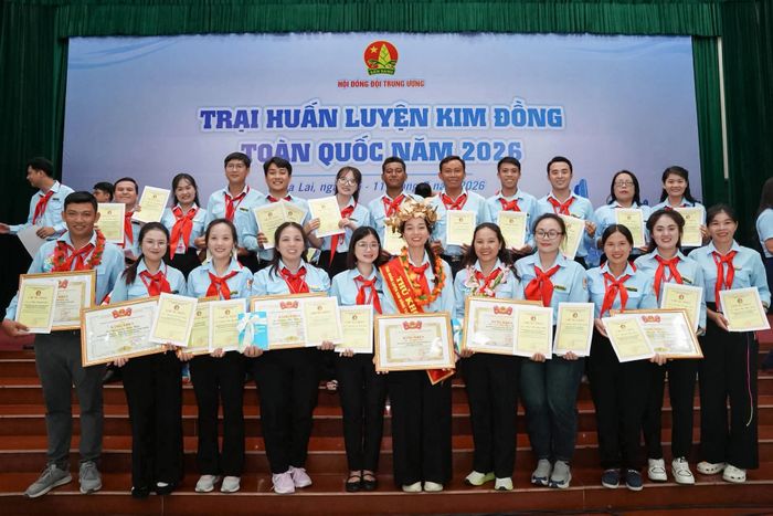Đoàn đại biểu Lâm Đồng đạt nhiều thành tích nổi bật tại Trại Huấn luyện Kim Đồng toàn quốc cấp I năm 2026
