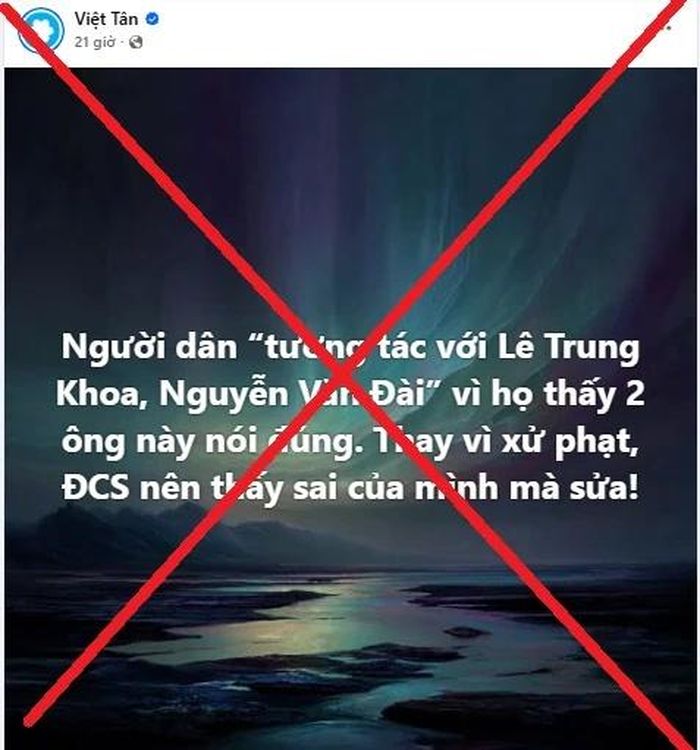Luận điệu xuyên tạc của các thế lực thù địch.