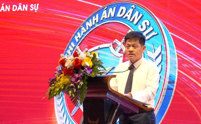 Đồng chí Lê Văn Bảo, Phó Chủ tịch UBND tỉnh phát biểu tại lễ kỷ niệm - Ảnh: C.H