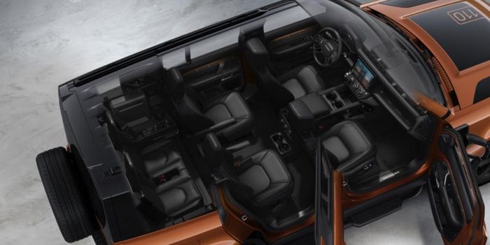 Defender 110 lần đầu được bổ sung cấu hình 6 chỗ ngồi.