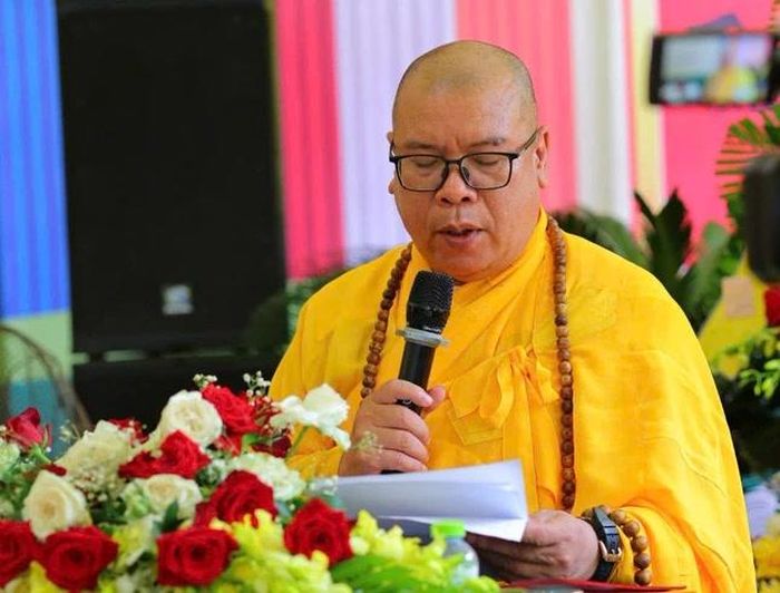 Thượng tọa Thích Đạo Không phát biểu khai mạc