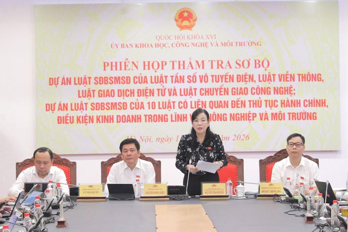 Chủ nhiệm Ủy ban Khoa học, Công nghệ và Môi trường Nguyễn Thanh Hải phát biểu kết luận phiên họp