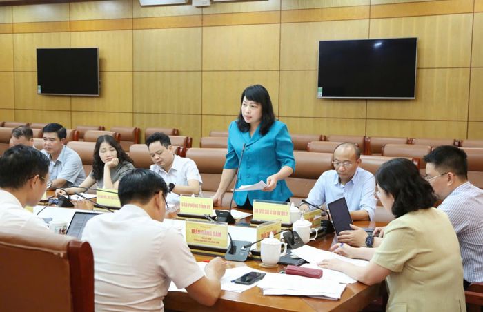 Đại diện Văn phòng Tỉnh ủy phát biểu tại họp báo