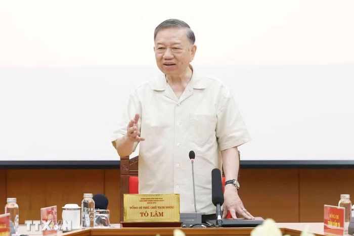 Tổng Bí thư, Chủ tịch nước Tô Lâm phát biểu. Ảnh: Thống Nhất/TTXVN