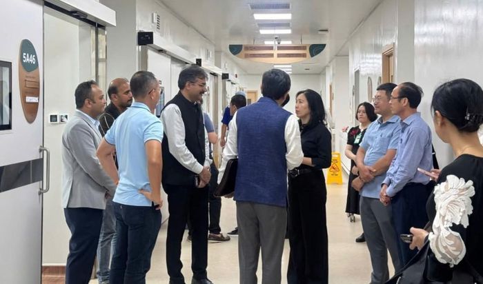 Đoàn công tác của Bộ Ngoại giao làm việc với Đại sứ quán Ấn Độ tại Hà Nội, Tổng lãnh sự quán Ấn Độ tại TP HCM. Ảnh: BNG