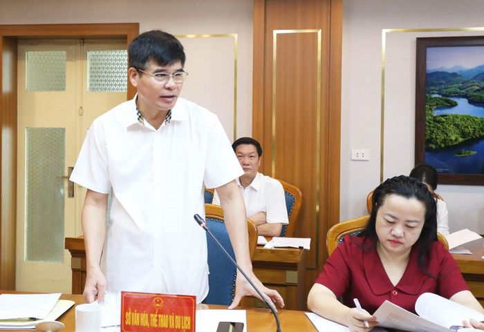Giám đốc Sở Văn hóa, Thể thao và Du lịch Phú Thọ Dương Hoàng Hương phát biểu tại hội nghị
