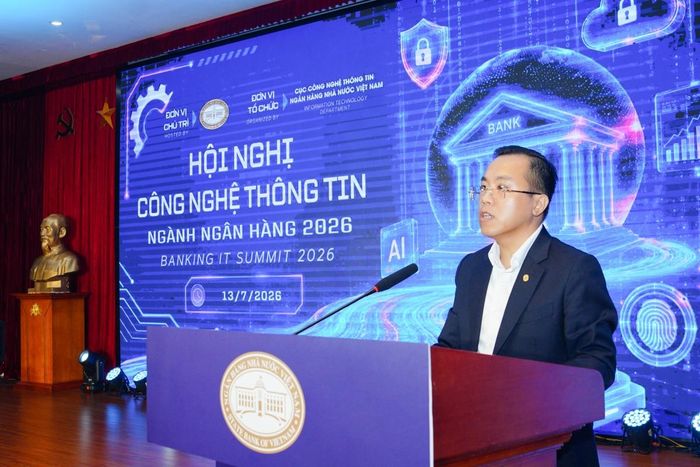 Ông Lê Hoàng Chính Quang, Cục trưởng Cục Công nghệ thông tin phát biểu tại Hội nghị