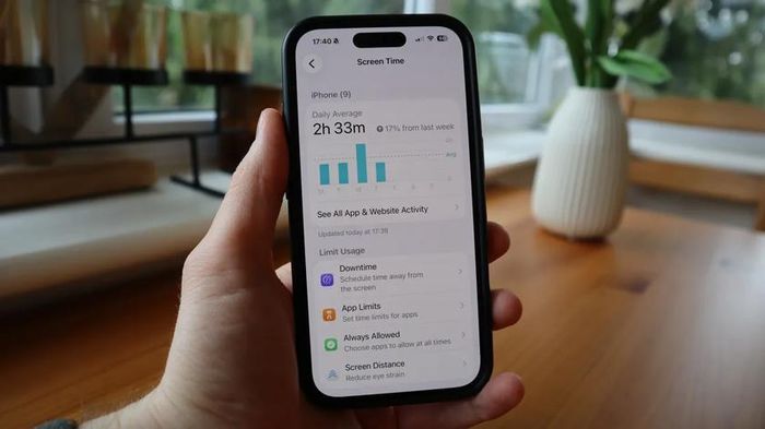 Tính năng Screen Time của Apple giúp bạn theo dõi thời gian sử dụng thiết bị của mình. Ảnh: Future