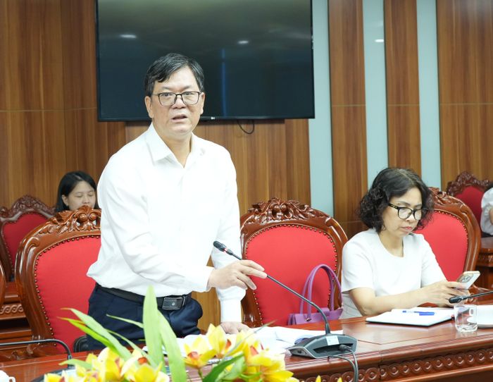 Ông Nguyễn Mạnh Cường - Phó Giám đốc Kho bạc Nhà nước - phát biểu tại Hội nghị. Ảnh: H.THOAN