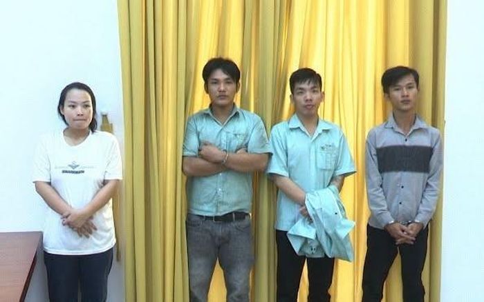 4 đối tượng bị bắt. Ảnh: CA tỉnh Đồng Nai. 