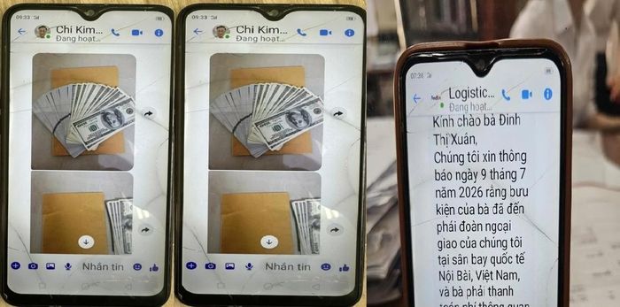 Nhiều tin nhắn được các đối tượng gửi đến bà Đ.T.X