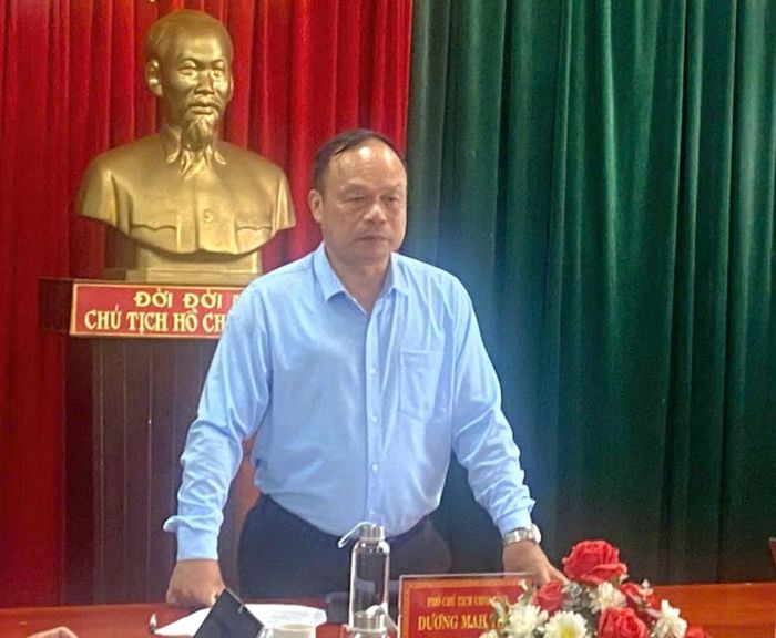Ông Dương Mah Tiệp Phó Chủ tịch UBND tỉnh Dương Mah Tiệp phát biểu chỉ đạo.