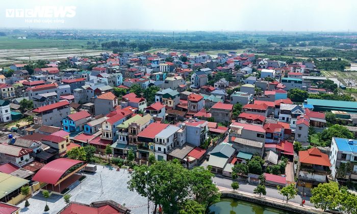 Xã Phúc Thịnh nhìn từ trên cao. (Ảnh: Viên Minh)