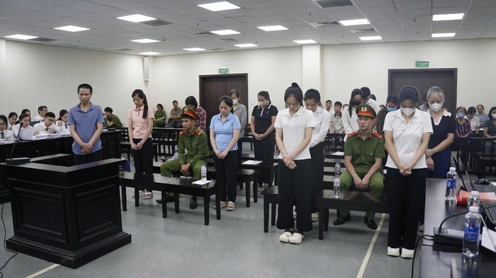 Các bị cáo tại tòa. Ảnh: Như Nguyệt