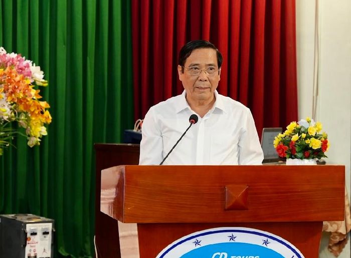 Ông Nguyễn Thanh Bình, Chủ tịch Hội Người cao tuổi Việt Nam phát biểu tại hội nghị. Ảnh: BTC