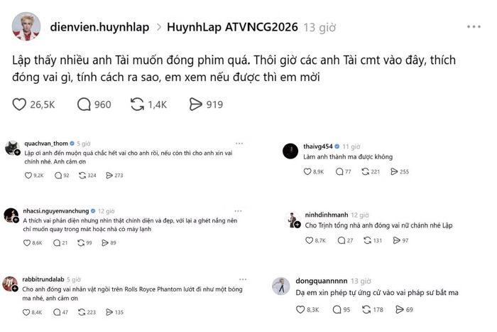 Dàn Anh Tài K26 hào hứng tham gia "casting trực tuyến".