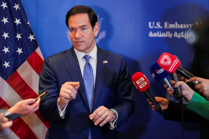Ngoại trưởng Marco Rubio thông báo về chiến dịch của Mỹ nhằm vào Tòa án Hình sự Quốc tế (ICC). Ảnh: Reuters.